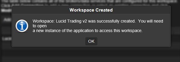 Finalizing workspace